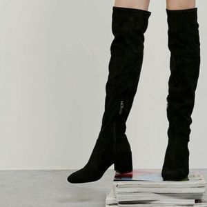 ladies cream knee high boots